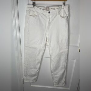 JEN7 for All Mankind White Denim Ankle Straight Jeans Pictured AS-IS